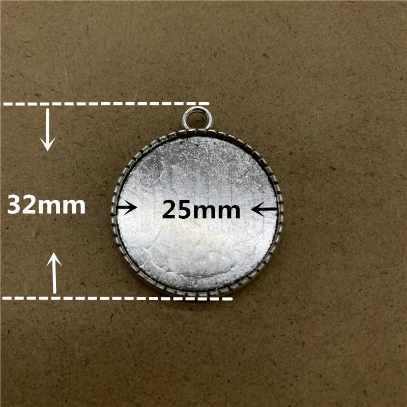 Настройки кабошона из сплава 2 шт. 25 мм стеклянный кабошон металлическая основа