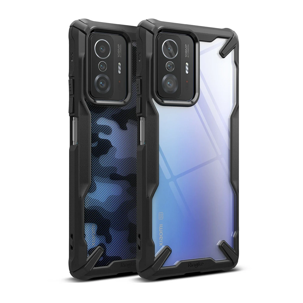 Funda Ringke Fusion X para Xiaomi Mi 11T, carcasa con bisel elevado, transparente, duro, PC, marco de TPU suave h&iacute;brido para Mi 11T Pro-0