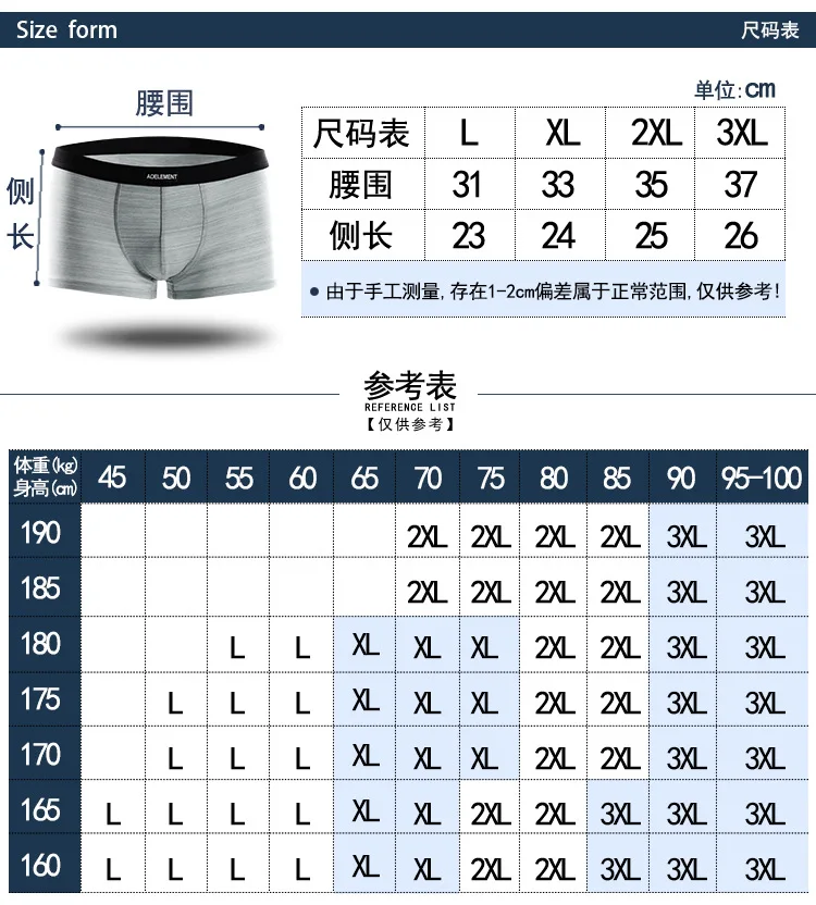 

BOBTXS 4PCS Men's Underwear Mens Boxer Briefs Breathable Cotton Ice Silk U Convex Youth Boxers Shorts Men Underpants