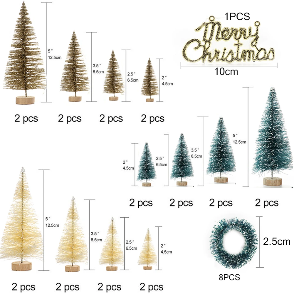 33 шт. искусственные матовые украшения для рождественской елки из сизаля