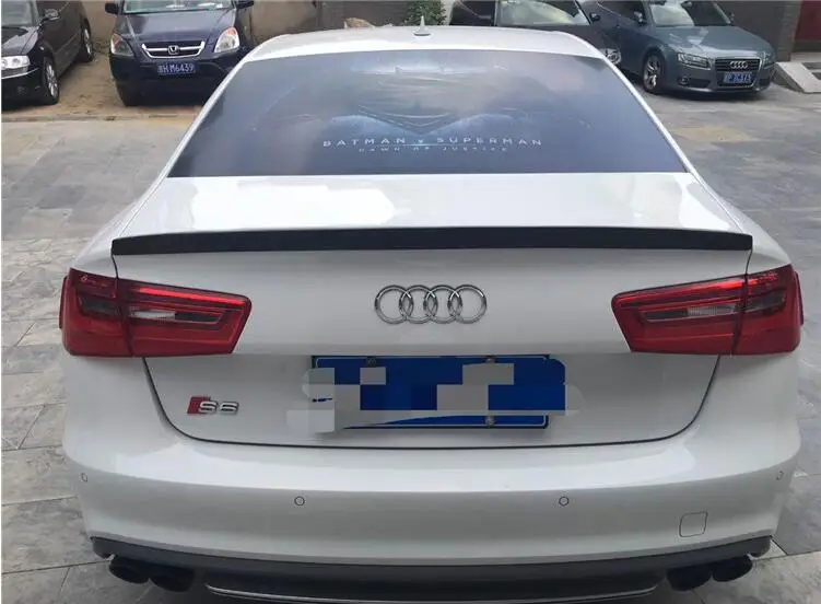 

S STYLE REAL CARBON FIBER REAR TAIL WING TRUNK LIP SPOILER FOR Audi A6 S6 SLINE RS6 C7 C7.5 2012-2018