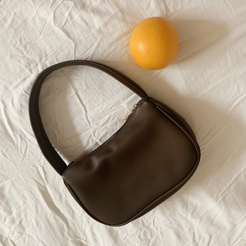 

Soft PU Leather Ladies Underarm Bag Retro All-match Women Hobos Small Shoulder Bags Fashion Female Girls Baguette Purse Handbags