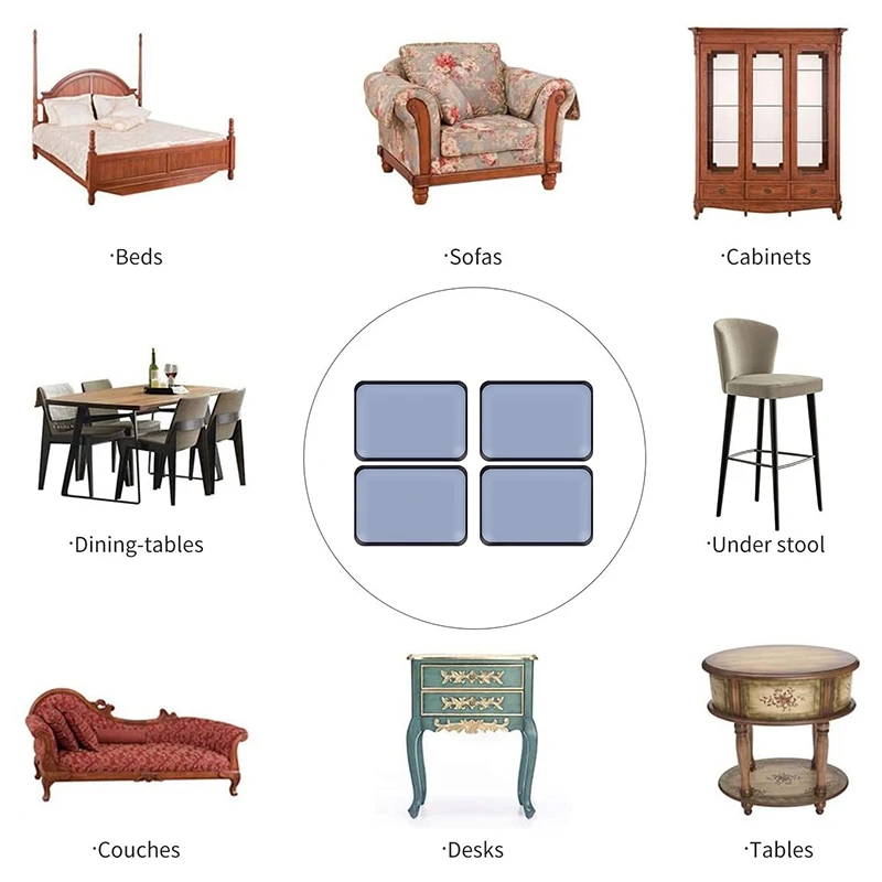 24 шт. самоклеящиеся Слайдеры для мебели 25 х35 мм