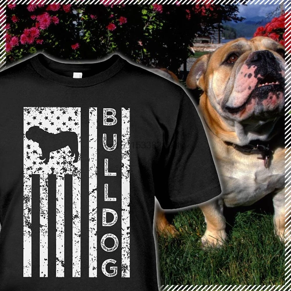 Английский стиль флаг бульдога рубашка для фанатов подарок на английском языке