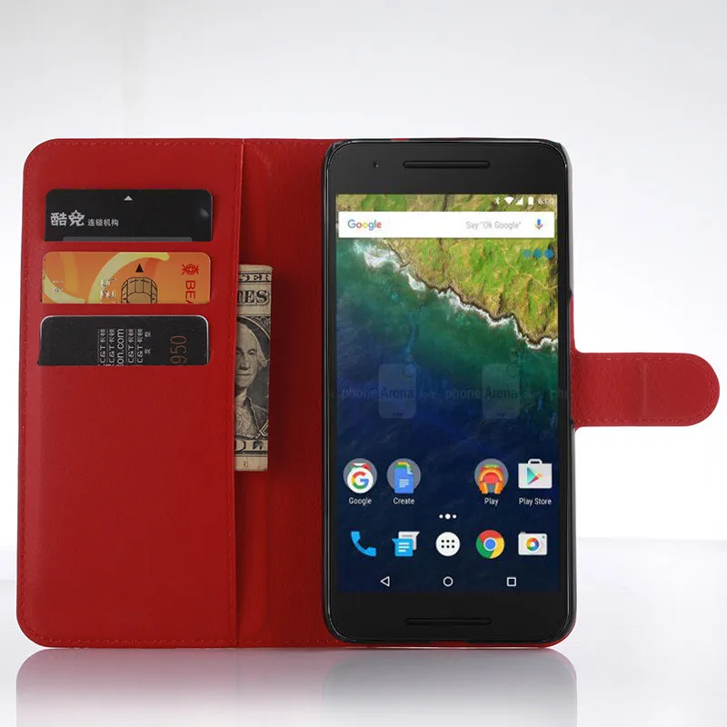 Роскошный кожаный чехол-бумажник с откидной крышкой для HUAWEI Nexus 6P Nexus6P H1511 H1512 5,7 дюймов футляр для телефона сумка