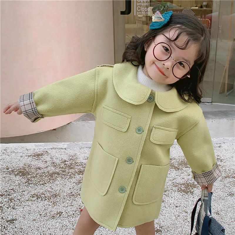 

Детское пальто на девочку, теплая зимняя и осенняя верхняя одежда из 2021 ниток, хлопковое пальто с бархатной подкладкой, детская одежда