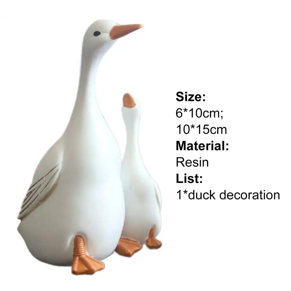 

Hot Sales Duck Ornament Portable Lovely Nice-looking Duck Ornament Resin Artificial Garden Sculpture for Home