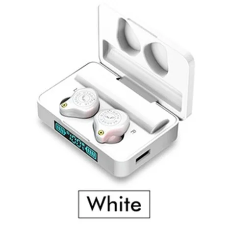 white TWS Bluetooth 5,0 наушники беспроводные наушники игровая гарнитура CVC 8,0 наушники с шумоподавлением IPX7 водонепроницаемый 3600 внешний аккумулятор - Цвет: white