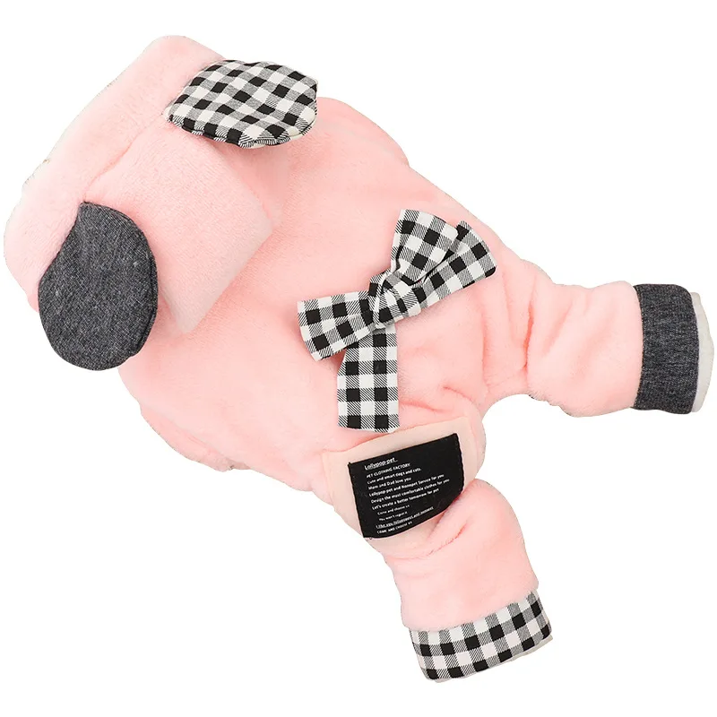 

Dog Teddy Clothes Autumn Thickened Flannel Pet Fadou Small Dog Winter Four Legged Clothes Bomei Dog Clothes Dog Coats Jackets