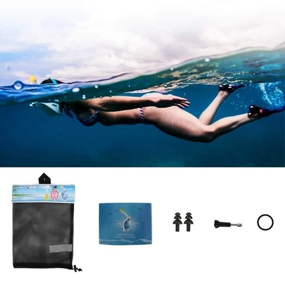 

2020 New Underwater Scuba Anti Fog Full Face Diving Mask Snorkeling Set Respiratory masks Safe and waterproof Swimming Equipment
