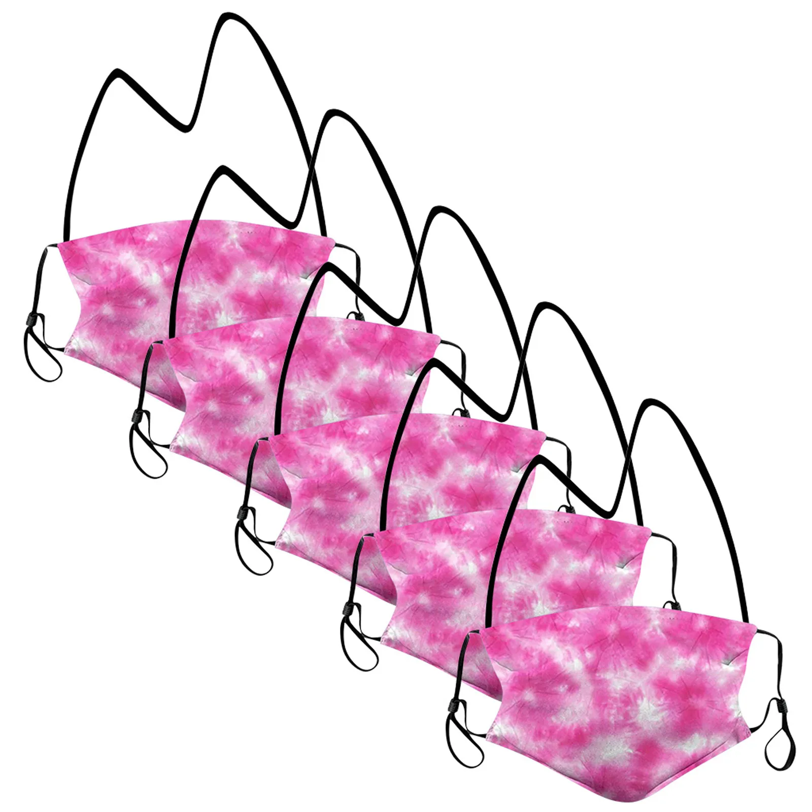 

5pcs Butterflies Print Breathable Face Shield Reuseable Mouth Mask Washable Cloth Mouth Caps Face Mask