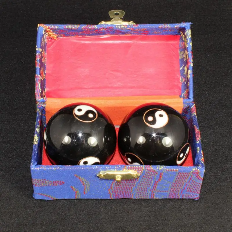 

One Pair Chinese Health Balls Baoding Enamel Ball Massage Balls For Hand Therapy Exercise and Stress Relief