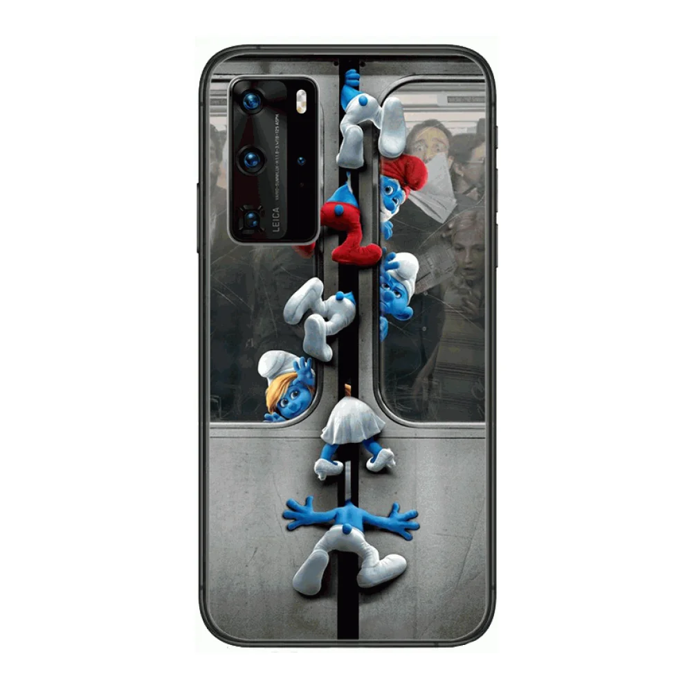 

blue Anime Elves Phone Case For Huawei P 40 30 20 10 Lite Smart Z Pro Black Etui Coque Painting Hoesjes comic fashion