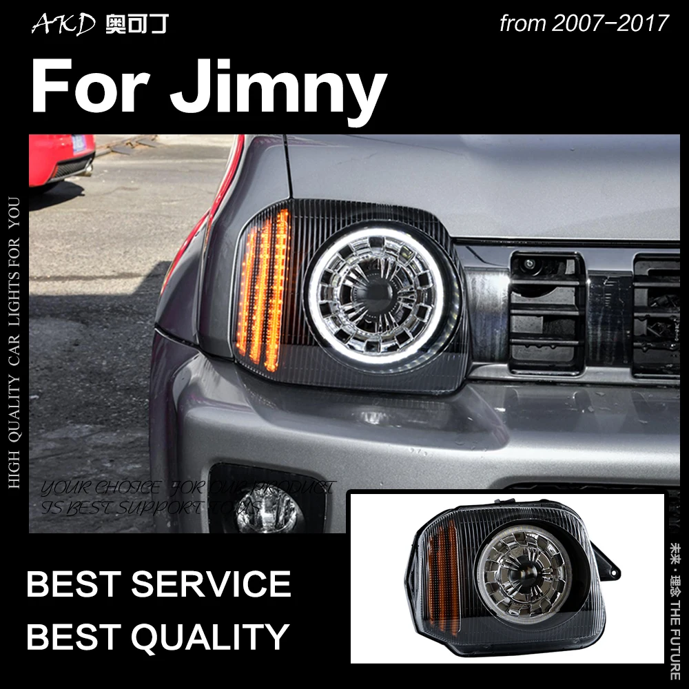 АКД Автомобиль Стайлинг фара для Suzuki Jimny фары 2007 2017 светодиодный Дневные ходовые