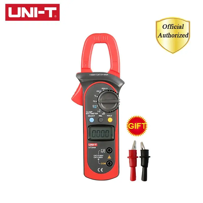 UT204A UNI-T UT201/UT202/UT202A/UT203/UT204/UT204A 400-600A Ручной цифровой зажим тестер НТС DC/AC мультиметр Измеритель сопротивления - Цвет: UT204A
