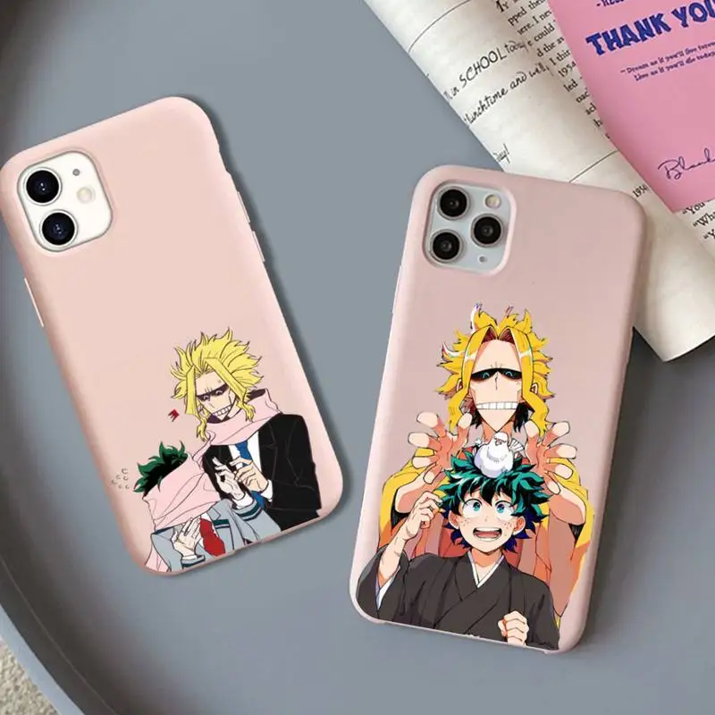 

My Hero Academia All Might Toshinori Yagi Phone Case Solid Color Soft Cover for iphone 13 11 Pro Max X XS Max XR 7 8 6 6S Plus