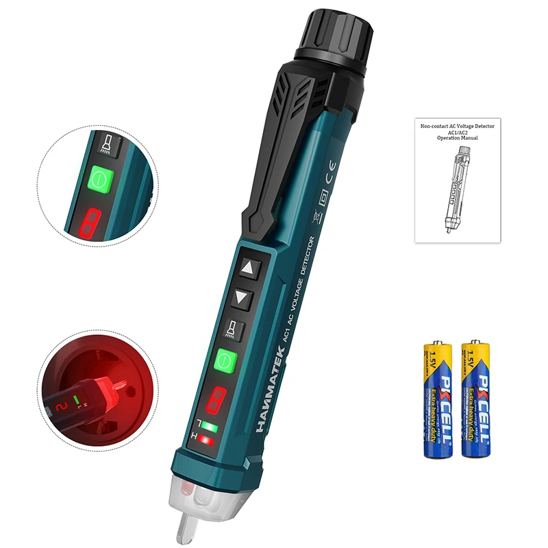 New Type Of Non-Contact Power Tester AC1 Voltage Detector Smart Electrician Portable 12-1000V Liquid Crystal Display LED Light