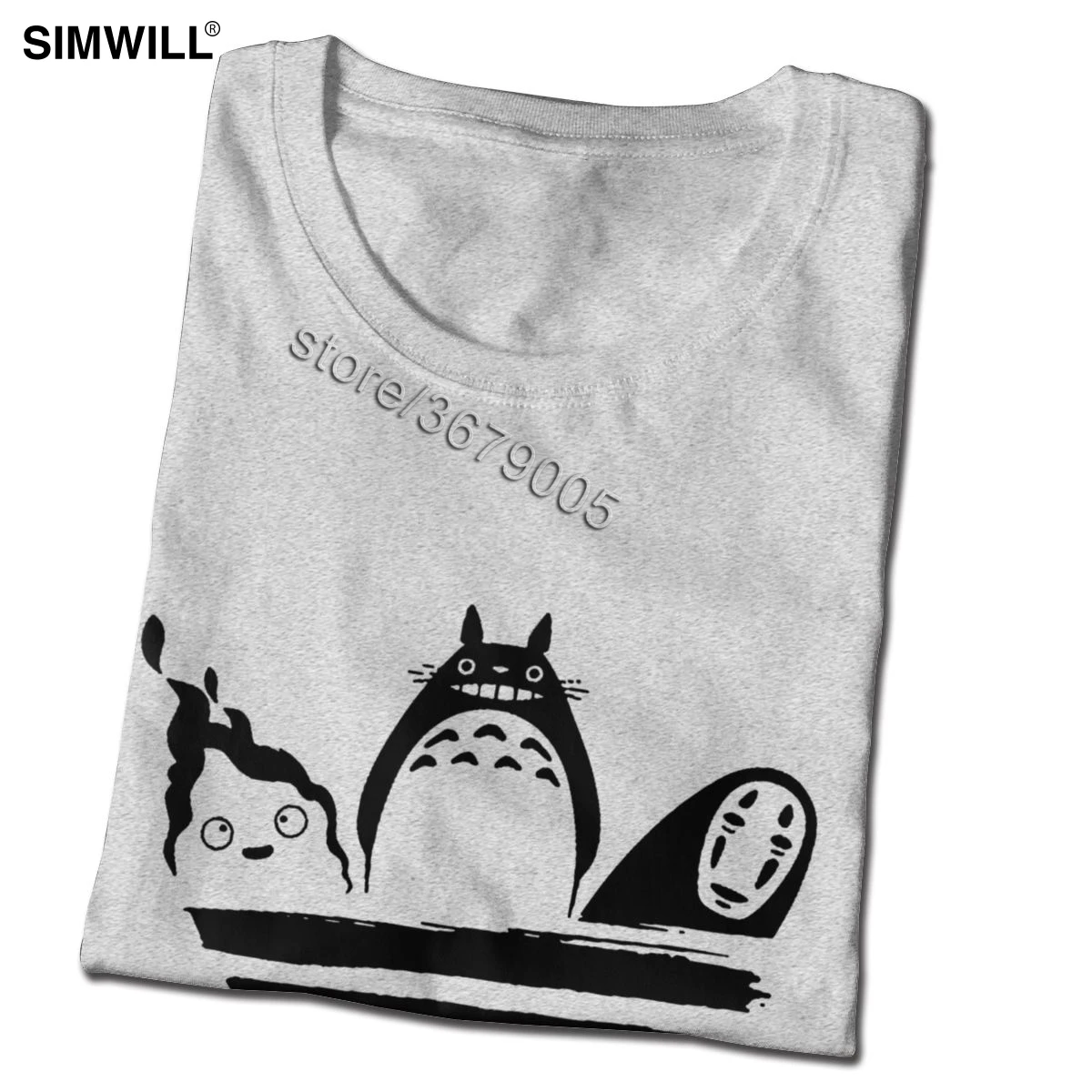 С изображением героя мультфильма Мой сосед Тоторо Мужская рубашка с коротким