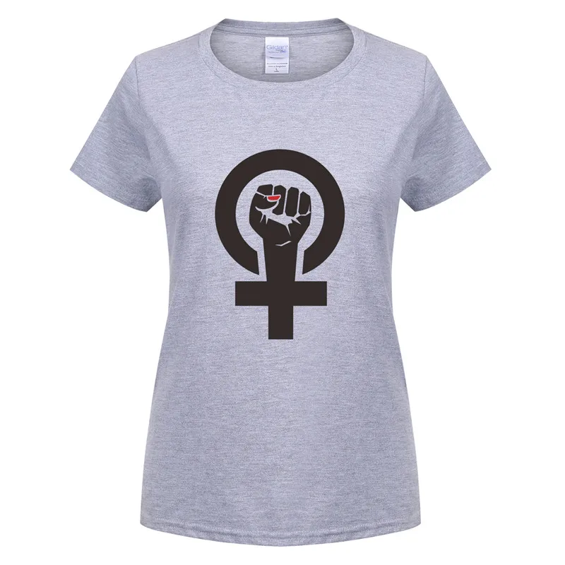 Женские летние футболки женские для феминисток Хлопковые с коротким рукавом