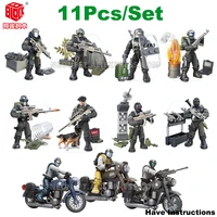 world war 2 ww2 army military soldier city police swat with weapon accessories figures building blocks bricks toys for child