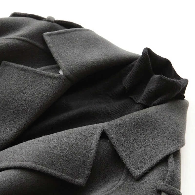 

2020 100% Fashion Wool Coat Female Autumn Winter Long Jackets Women Trench Coats Women's Clothing casaco feminino 38105