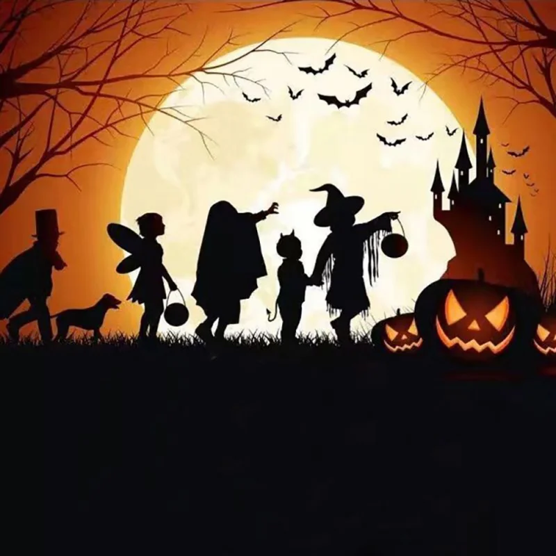 Палатка для детей с лицом тыквы из изготовленный на заказ напечатанная