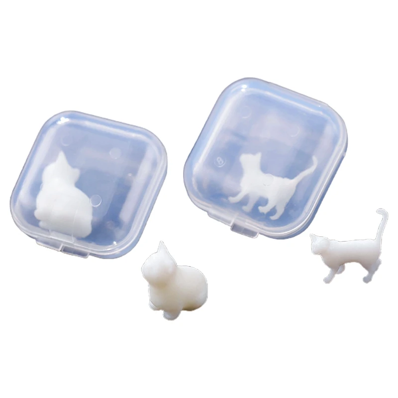 

3D Diy Crystal Epoxy Material Filling Enclosed Simulation Cat Model Micro Landscape Sitting Cat Material Accessories