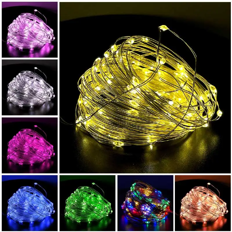 

Гирлянда светодиодная из медной проволоки, 1/2/3/5/10 м