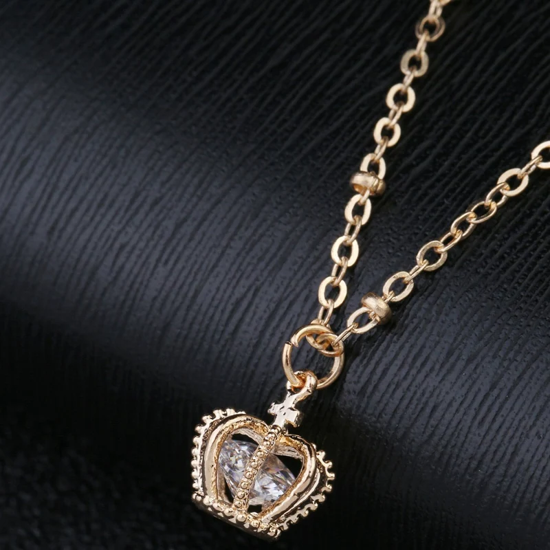 Женское колье с подвеской в виде короны из металлического сплава | Украшения и