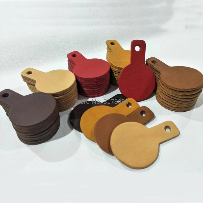 Новая японская круглая бирка со стальным лезвием для чистых кожаных ушей, этикетка с высечкой, форма для резки формы для «сделай сам», инструмент для перфорации кожи 32x50 мм