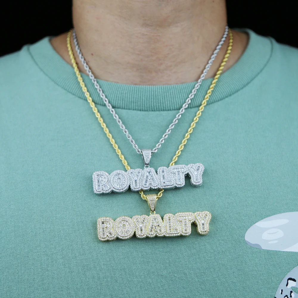 Новинка 2023 сверкающее ожерелье с подвеской королевских букв золотого и