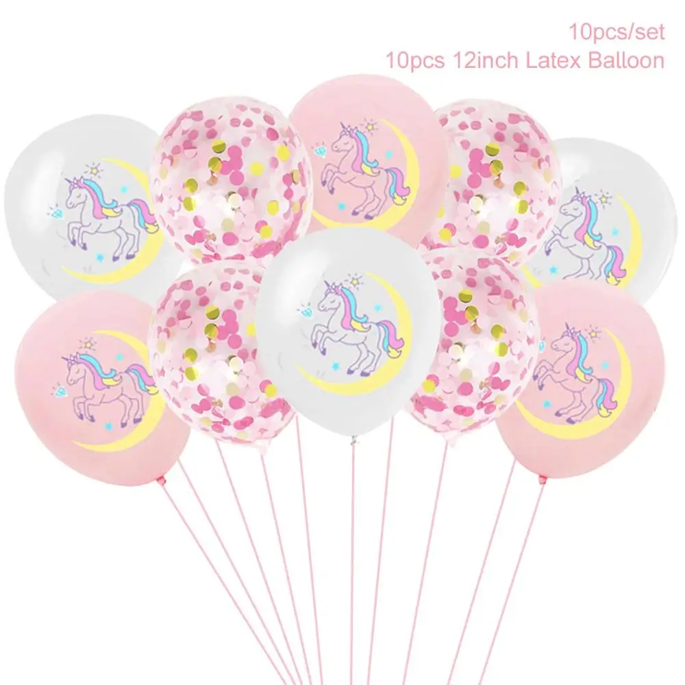 Moon Unicorn Ballon2 Большой единорог Шар С Днем Рождения шар Единорог День Рождения Декор детские праздничные шарики с единорогом воздушный шар из фольги гигантский шар - Цвет: Moon Unicorn Ballon2