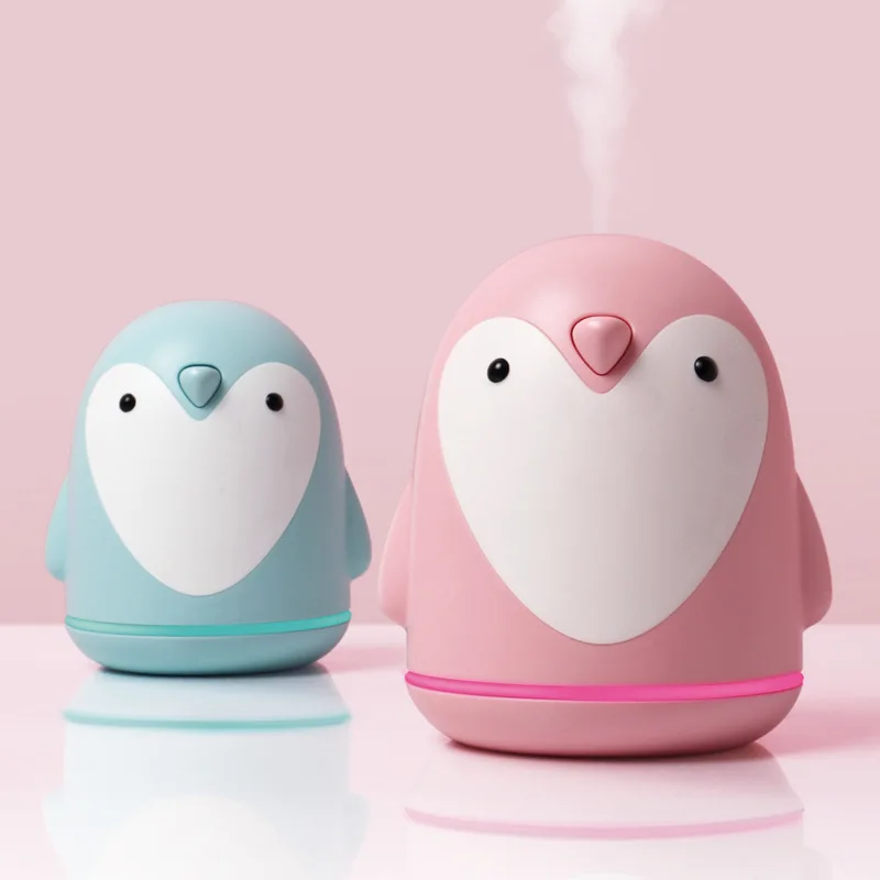 GRTCO 2pcs/set Fashion Cute Cartoon Penguin Silent Oil Aroma Diffuser Car Air Purifier USB Mini Humidifier Mist Maker 250ml | Бытовая