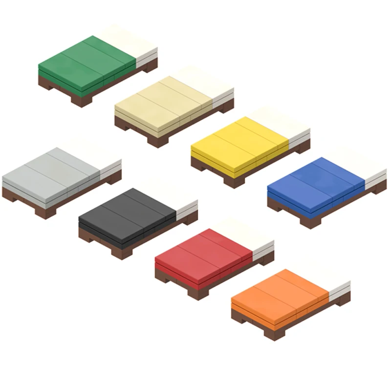 Серия игр MOC1021 Bircks My World Bed многоцветные украшения сцена аксессуары Moc