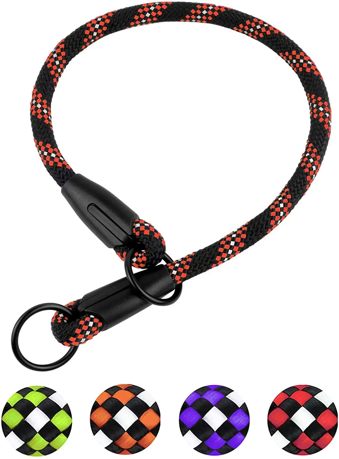 

Dog Collar Slip Choke Reflective Pet Collars for Small Medium Large Dogs Rope Heavy Duty Walking Running Hiking Collar