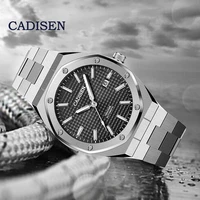 cadisen 2021 new top luxury brand mechanical automatic watch mens watch 100m waterproof stainless steel case calendar luminous