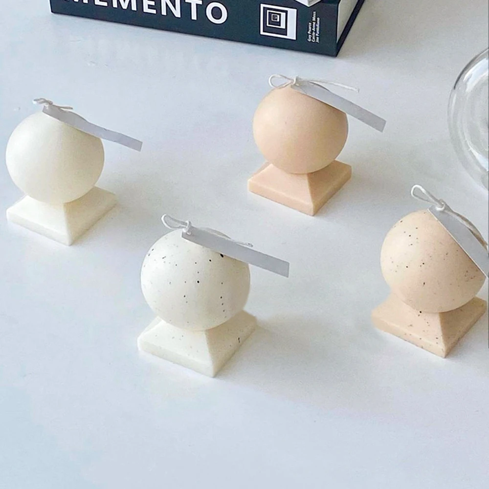 

2021 3D Ball Candlestick Scented Candle Silicone Mold Creative Chocolate Baking Cake Creative Geometric Decoration Silicone Mold