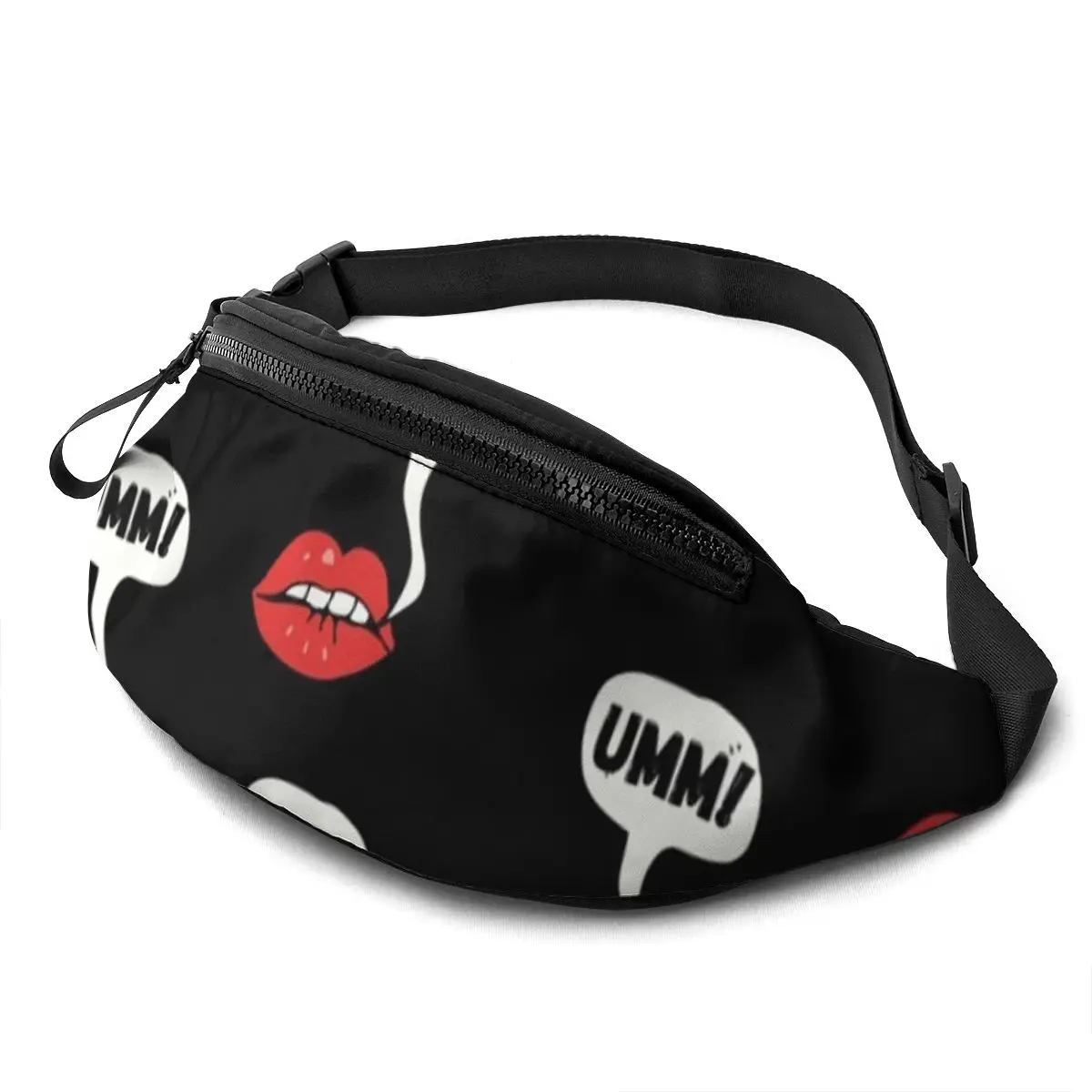 

Lip Waist Bag Fitness Male Waist Pack Polyester Picture Bag