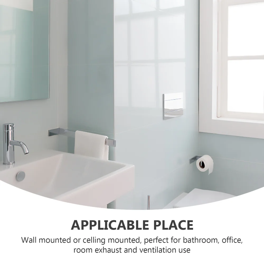 

1PC Air Vent Ventilation Grill Cover Wall Ceiling Mounted Vent Built-in Fly Screen Mesh for Bathroom Office Home (White, 100mm)