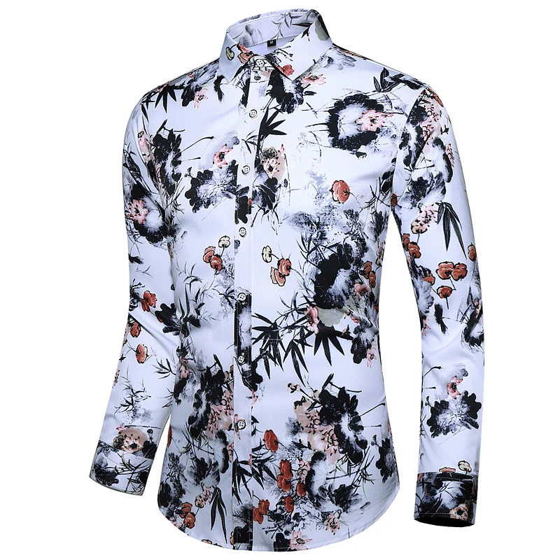 Printed Fashion Summer Men's Short Sleeve Casual Shirts Standard Fit Breathable Soft Party Tops Thin Beach Shirt Plus size S-7XL