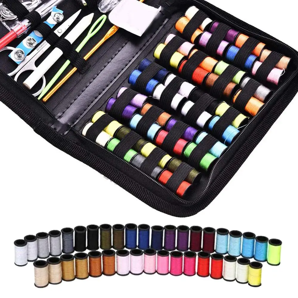 128 шт. портативный дорожный набор для шитья нитерезка игл коробка вязание шитье
