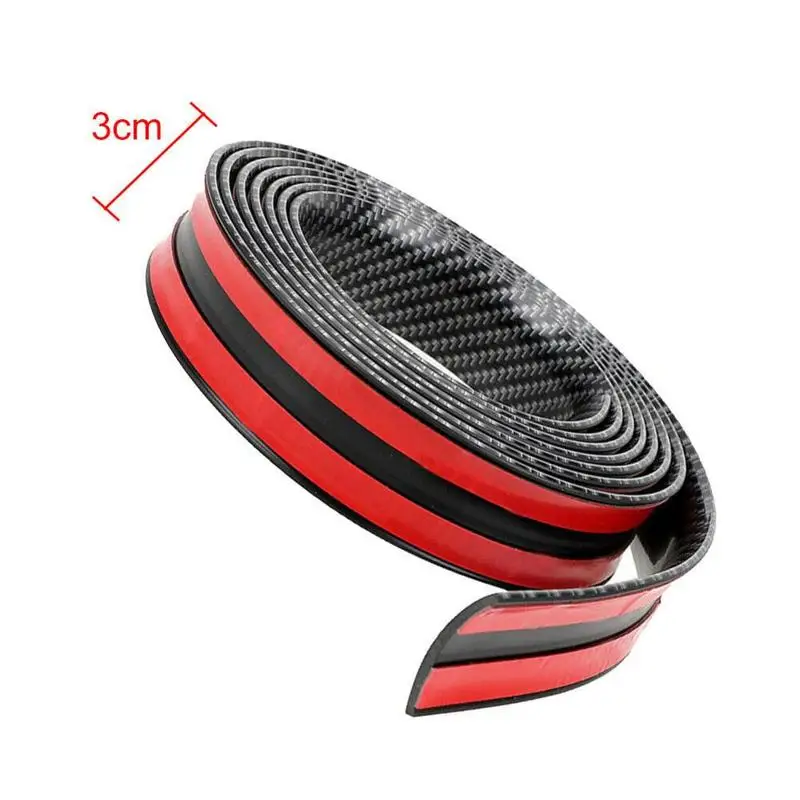 

3cm*1m Car Sticker Carbon Fiber Rubber Door Sill Guard Door Bumper Anti-collision Edge Styling Car Accessories Auto Strip P I5U9