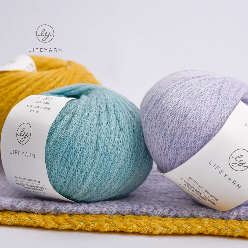 Шерстяное пальто шелковое золотистого и серебряного цвета ручное плетение