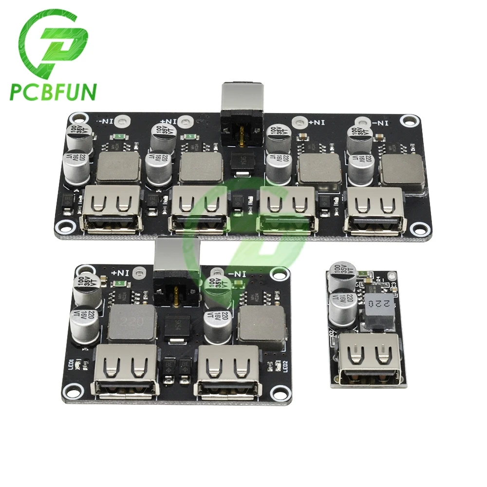 USB QC3.0 QC2.0 DC-DC понижающий преобразователь зарядки модуль 6V-32V 9V 12V 24V постоянного