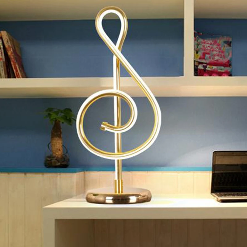 Musical Notes Table Light Bedside Bedroom Lamp Home Decoration Living Room Study Reading Eu Plug | Лампы и освещение