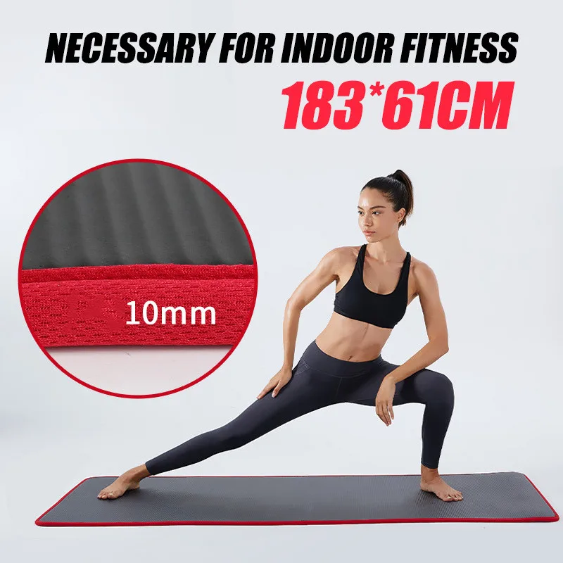 Высококачественный сверхтолстый нескользящий коврик для йоги NRB размером 10 мм см