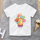 Новинка 2021, футболка с подарком на день рождения, одежда для маленьких мальчиков, забавная футболка с мультяшным принтом с цифрами 1-9, детские летние топы, футболка для мальчиков и девочек