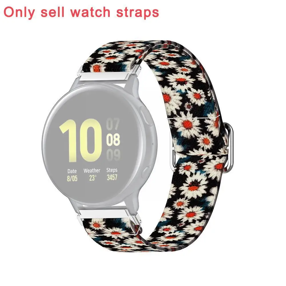 Adjustable Watch Strap For Galaxy Watch Huawei Watch Xiaomi Watch Replacement Elastic Moto Lg Strap Printed Woven Wristband B5C1