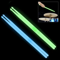 high quality portable noctilucent 5a drum stick glow in the dark stage performance luminous drumsticks 2 colors optional