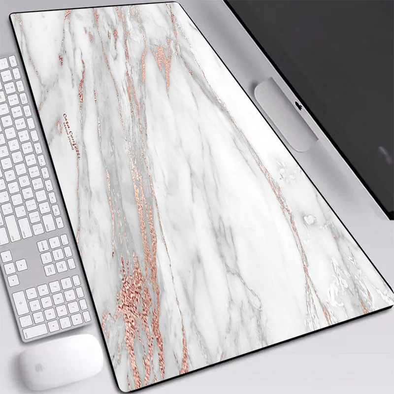 marble pattern full desk mice mats with natural rubber long desktop laptop pads precision seam gaming mouse pads for office desk free global shipping